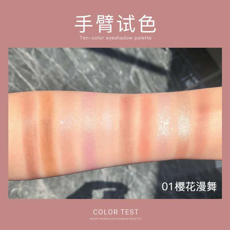 (Hàng Mới Về) Bảng Phấn Mắt Màu Hồng Trái Tim Xinh Xắn Chống Thấm Nước Và Mồ Hôi | BigBuy360 - bigbuy360.vn