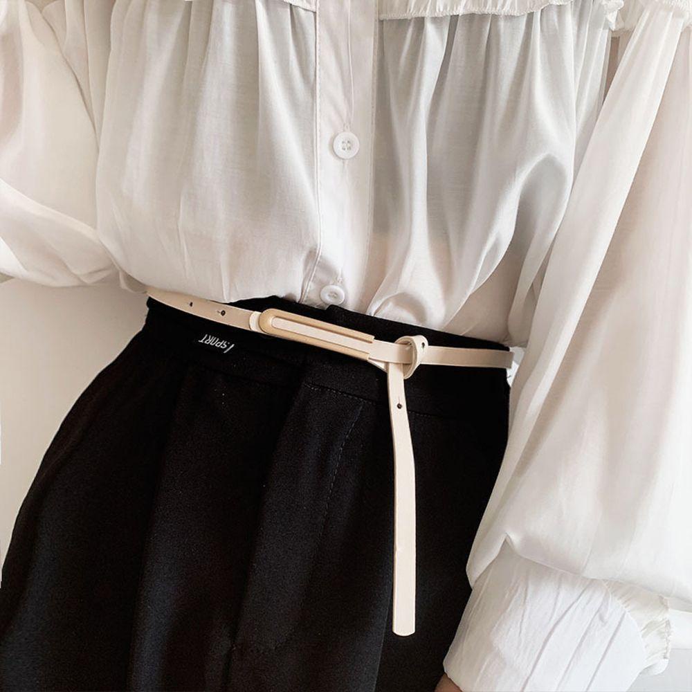 Thắt Lưng Nữ Khóa Vuông Kim Loại Thời Trang