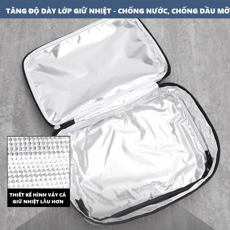 Túi đựng hộp cơm 2 TẦNG văn phòng, giữ nhiệt tốt,  chống thấm nước có quai xách tiện dụng