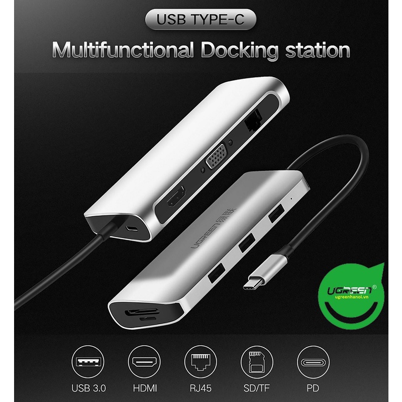 Bộ hub chuyển đổi đa năng USB typeC dành cho Macbook Air, Ipad