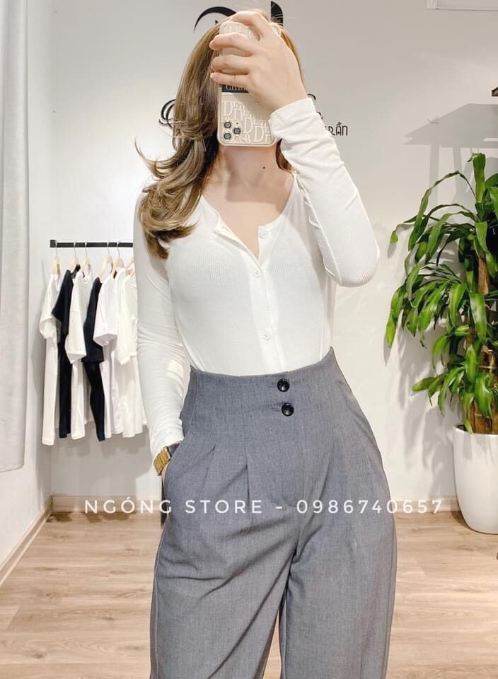 Quần baggy vải 2 khuy hàng đẹp nhiều màu