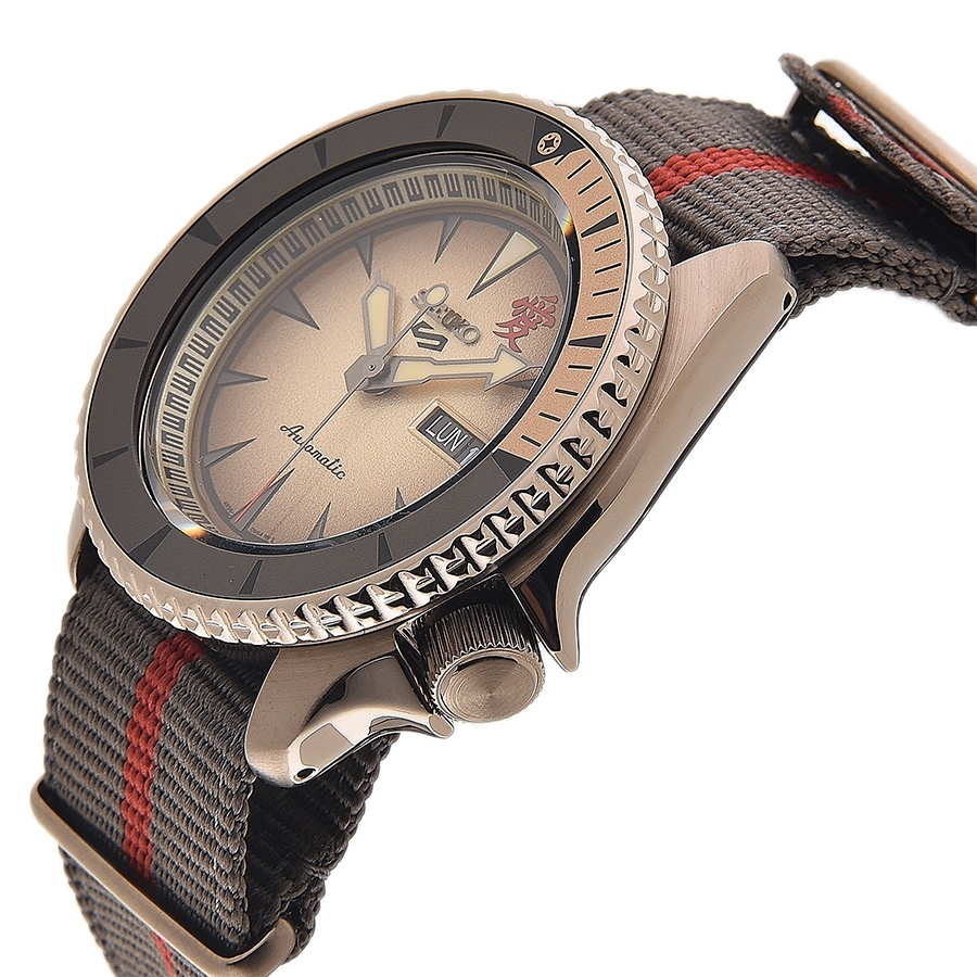 Đồng hồ Nam Seiko 5 Sports Naruto &amp; Boruto SRPF71K1 mặt kính Hardlex chống xước, chống nước 10 ATM, cao cấp chính hãng