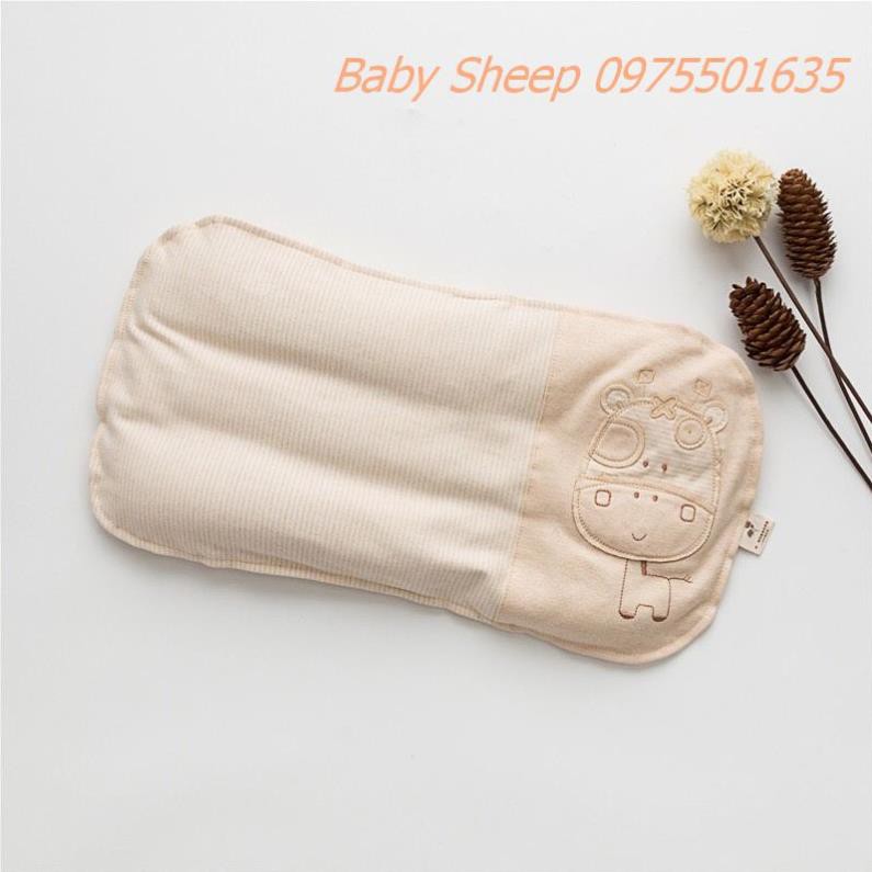 Gối cho bé bằng vỏ hạt kiều mạch giúp bé dễ ngủ vỏ gối 100% SỢI COTTON HỮU CƠ TỰ NHIÊN không chất tẩy nhuộm