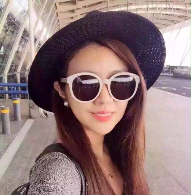 Kính râm trắng Mắt tròn thời trang ulzzang | BigBuy360 - bigbuy360.vn