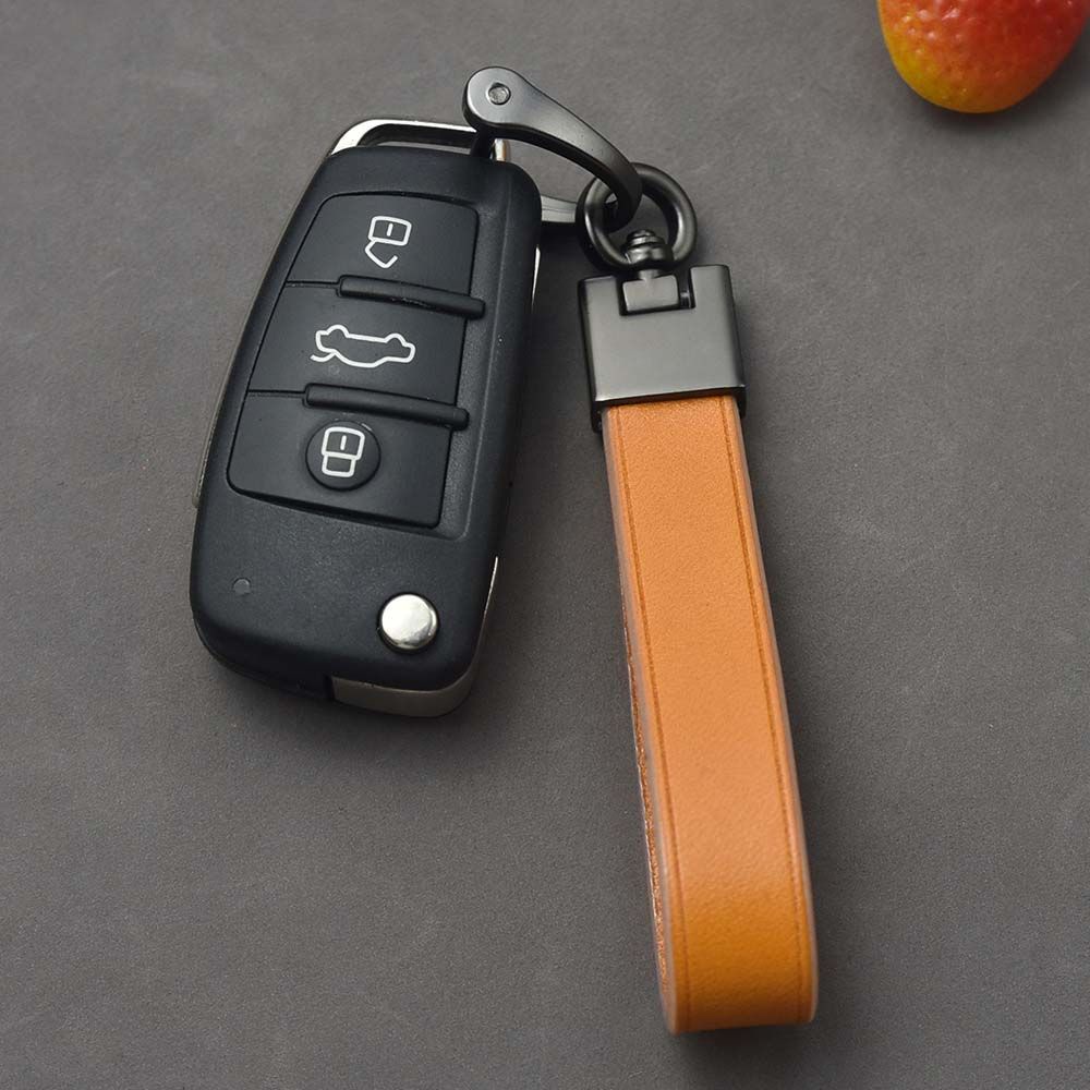 HARRIETT Retro Car Keychain Multi Colors Key Strap Leather Rope Business Gift Men Women Fashion Crafts PU Leather Pure Color Car Key Ring Holder/Multicolor