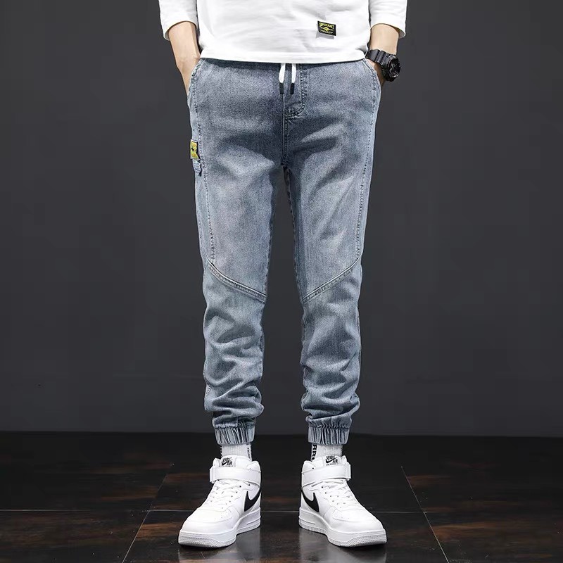 Quần jean jogger nam cạp chun bo gấu, quần bò baggy năng động - OMAN QJ013 | BigBuy360 - bigbuy360.vn