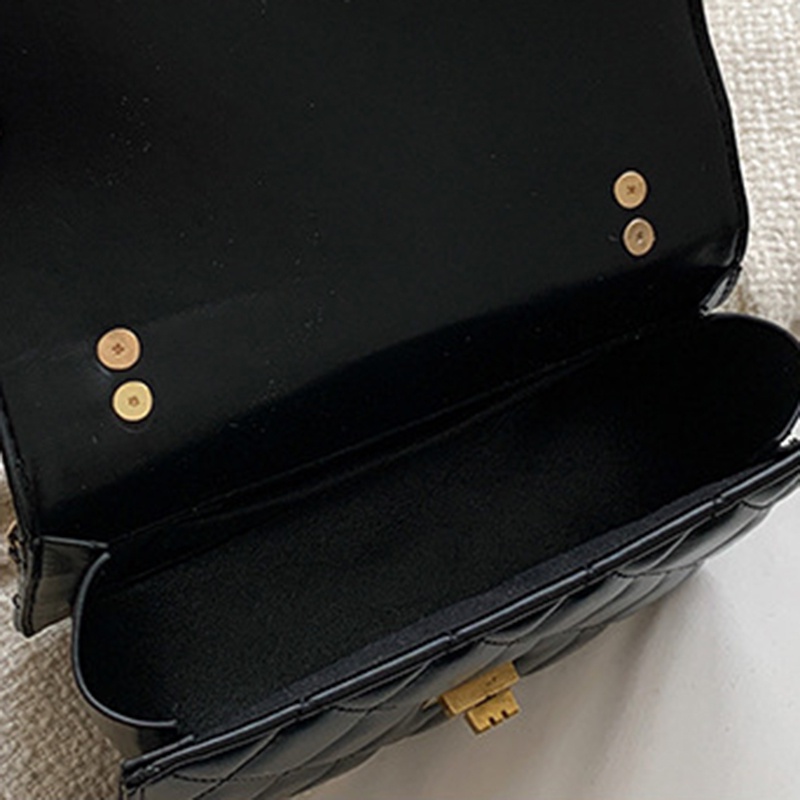 IELGY Túi Đeo Vai Hình Vuông Cỡ Nhỏ Họa Tiết Hình Thoi Đơn Giản Thời Trang Cho Nữ