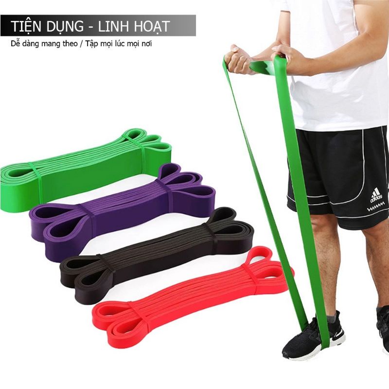 Dây kháng lực tập tay chân mông dây cao su Power mini Band đàn hồi phụ kiện tập gym đa năng đủ ngũ sắc đa màu lựa chọn