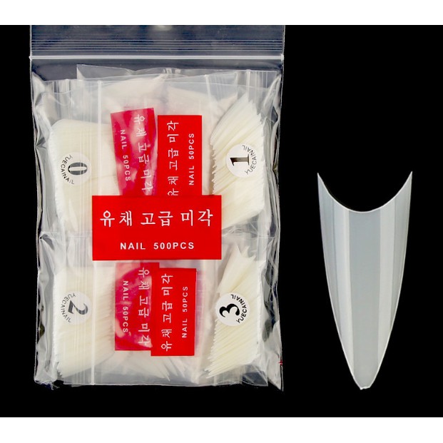 Móng nối nhọn ( gói 500 móng đủ size )