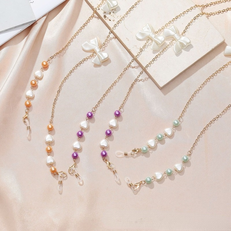 Dây Đeo Cổ Mặt Nạ Trái Tim Ngọc Trai Thời Trang Chống Thất Lạc Cho Nữ