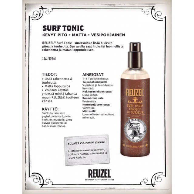 Xịt Tạo Phồng Cao Cấp Reuzel Surf Tonic 355ml Hà Lan