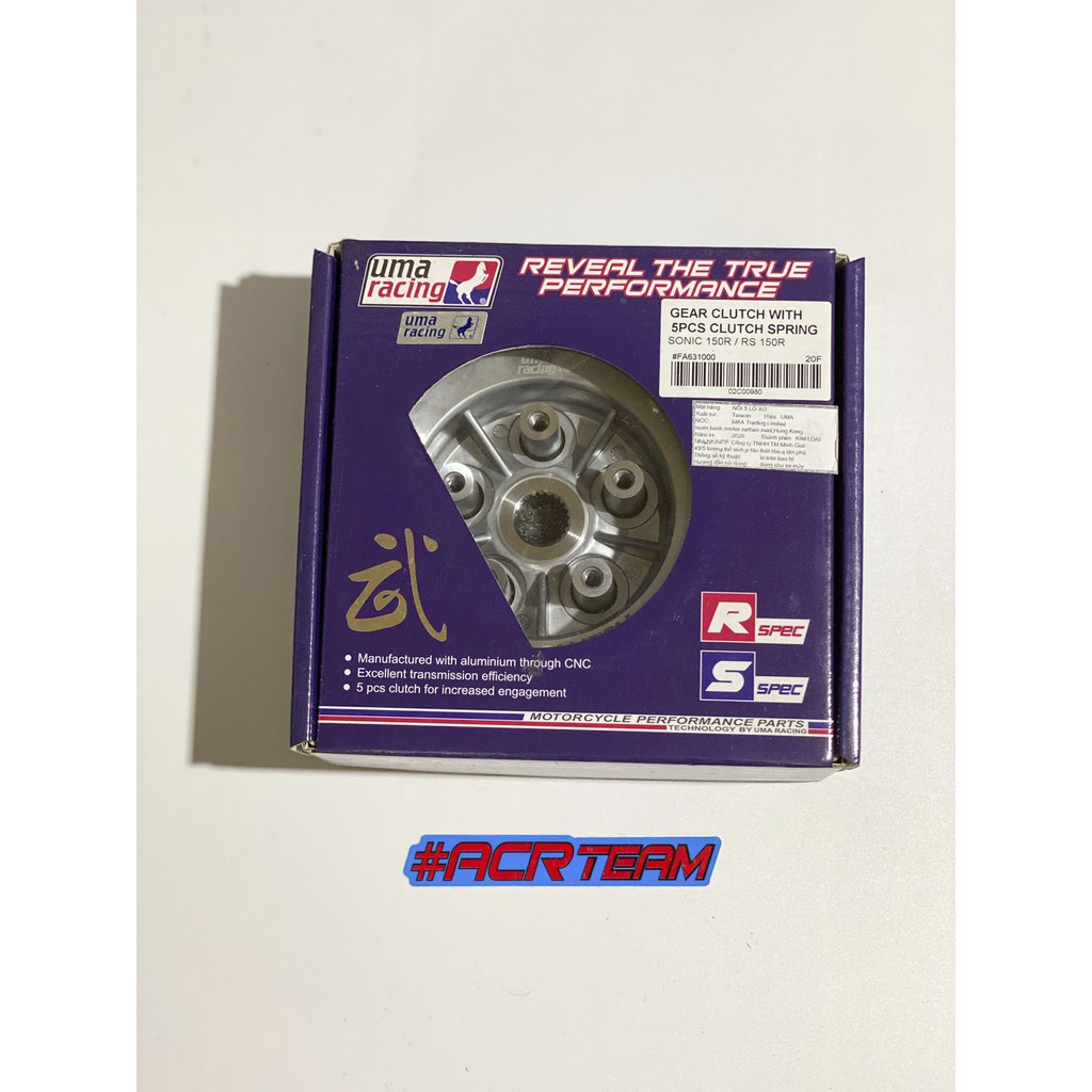 BỘ NỒI UMA RACING 5 LÒ XO - Winner V1, Winner X, Sonic 150R, RS 150R - Chính Hãng UMA RACING Đài Loan