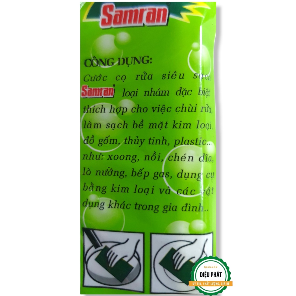 ⚡️ Bộ 5 Miếng Cước Rửa Chén Bát Samran Siêu Sạch + Tặng 1 Miếng