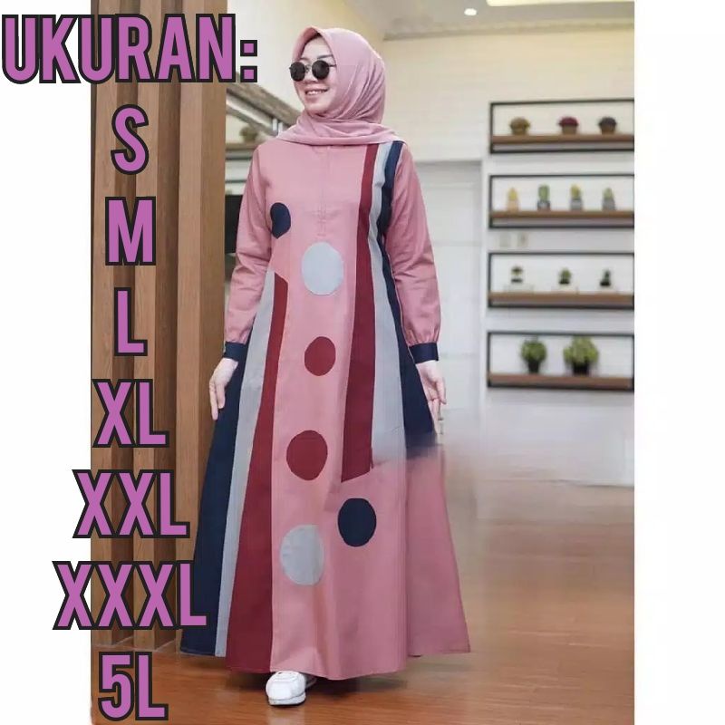 Nc - BIG YUNI MAXI DRESS JUMBO (SIZE: S, M, L, XL, XXL & XXXL)