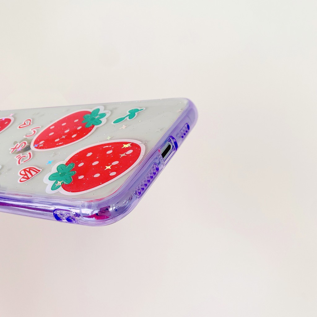 Ốp lưng iphone Blink Starwberry viền màu 5/5s/6/6plus/6s/6splus/7/7plus/8/8plus/x/xr/xs/11/12/pro/max/plus/promax | BigBuy360 - bigbuy360.vn