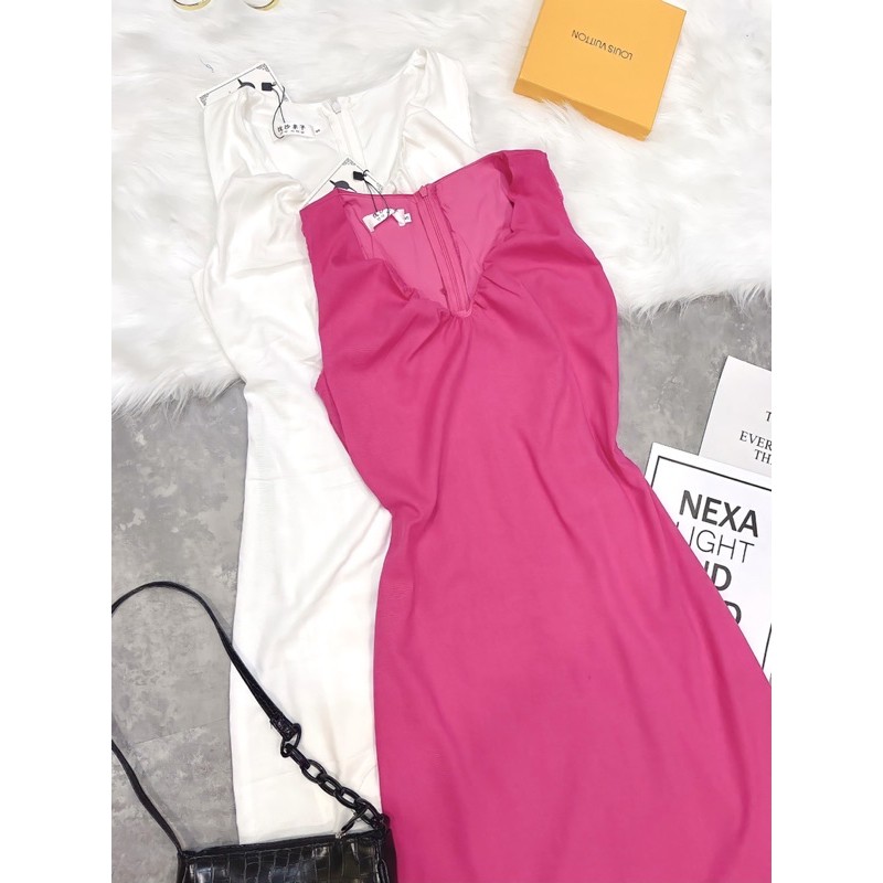 VNU262 - VÁY CỔ V DÚM SÁT NÁCH 2 LỚP | BigBuy360 - bigbuy360.vn