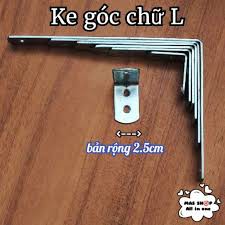 1 cái bát giá đỡ, ke góc vuông chữ L 4 lỗ (bản rộng 2.5cm)