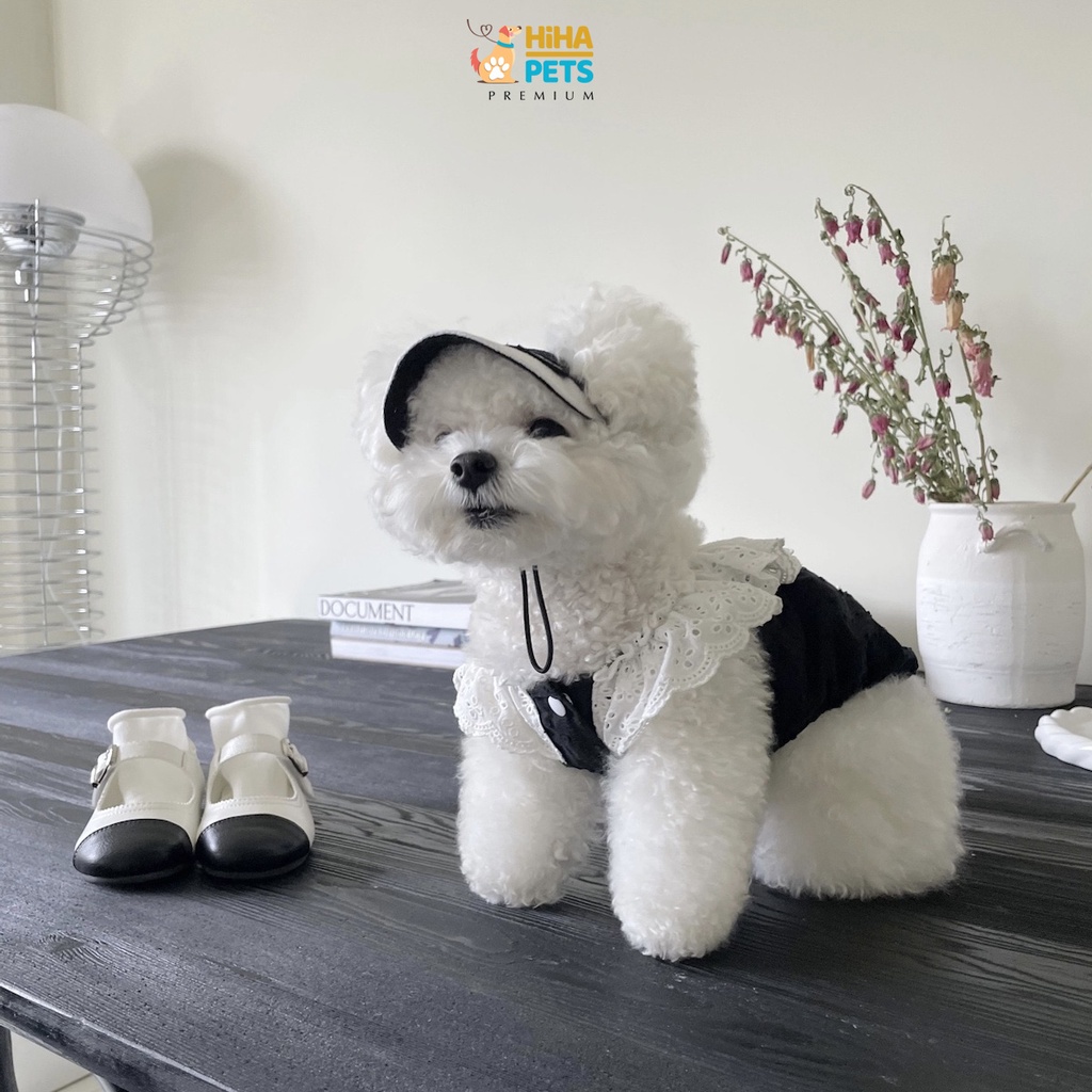 Váy Áo Thiết Kế Hàn Quốc Hở Lưng Cho Chó Mèo Chất Vải Cotton Mát Quần Áo Thú Cưng Thiết Kế Hiha Pets.
