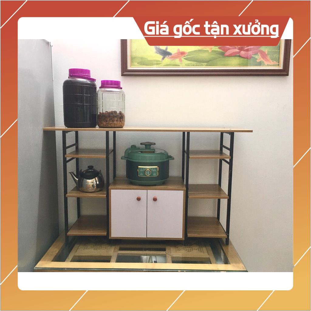 Kệ bếp, kệ lò vi sóng đôi có cửa 3 gian