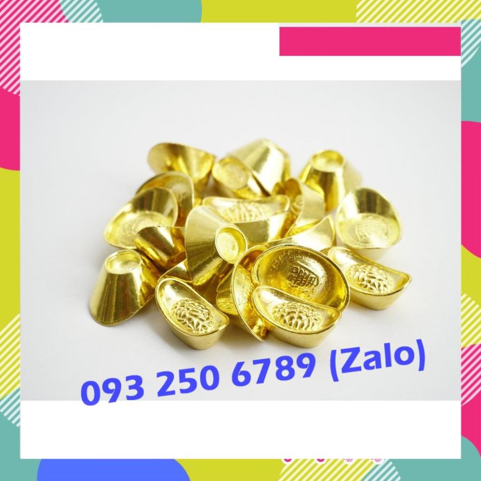 [SẴN HÀNG] Thỏi vàng Thần Tài đồng mạ vàng tài lộc giàu có - Nhiều size đặt bàn thờ Thần Tài