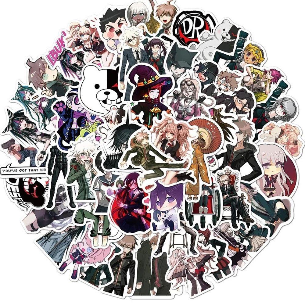 Daanes Danganronpa Nhãn Dán Trang Trí Sổ Tay DIY Họa Tiết Hoạt Hình Graffiti Dành Cho Trẻ Em