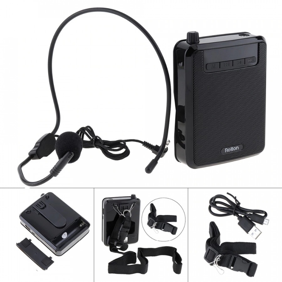 Máy trợ giảng không dây 4 trong 1 ROLTON K300, Tặng kèm Mic không dây và bút trình chiếu- Hàng Chính Hãng