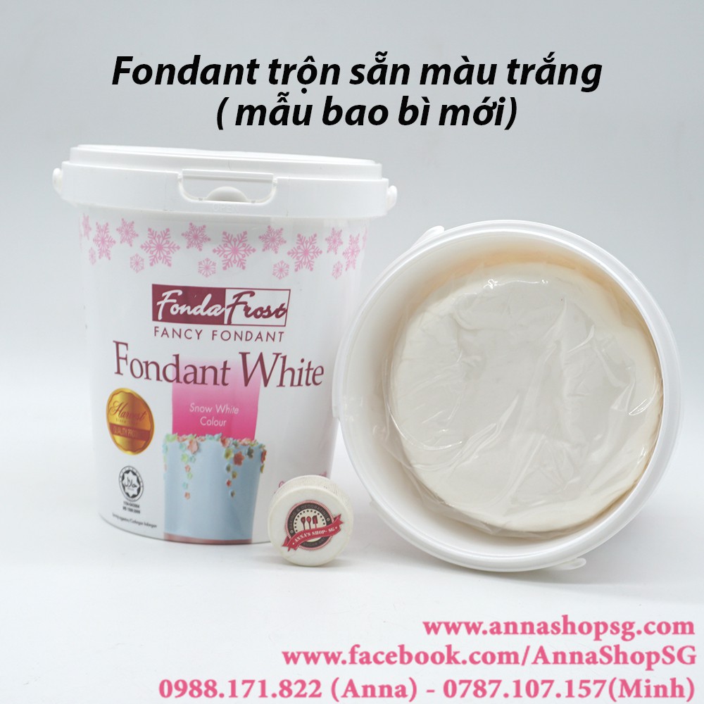 [Mã SKAMLSC164 giảm 10% tối đa 50K đơn 100K] FONDANT TRẮNG TRỘN SẴN HIỆU FANCY 1Kg