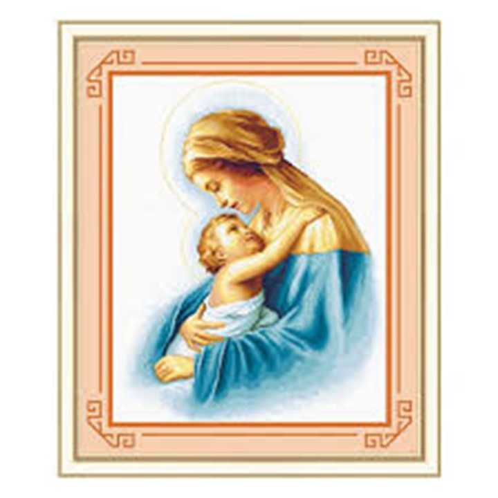 Tranh thêu tình yêu đức mẹ 29607 - kích thước: 65 * 80cm.