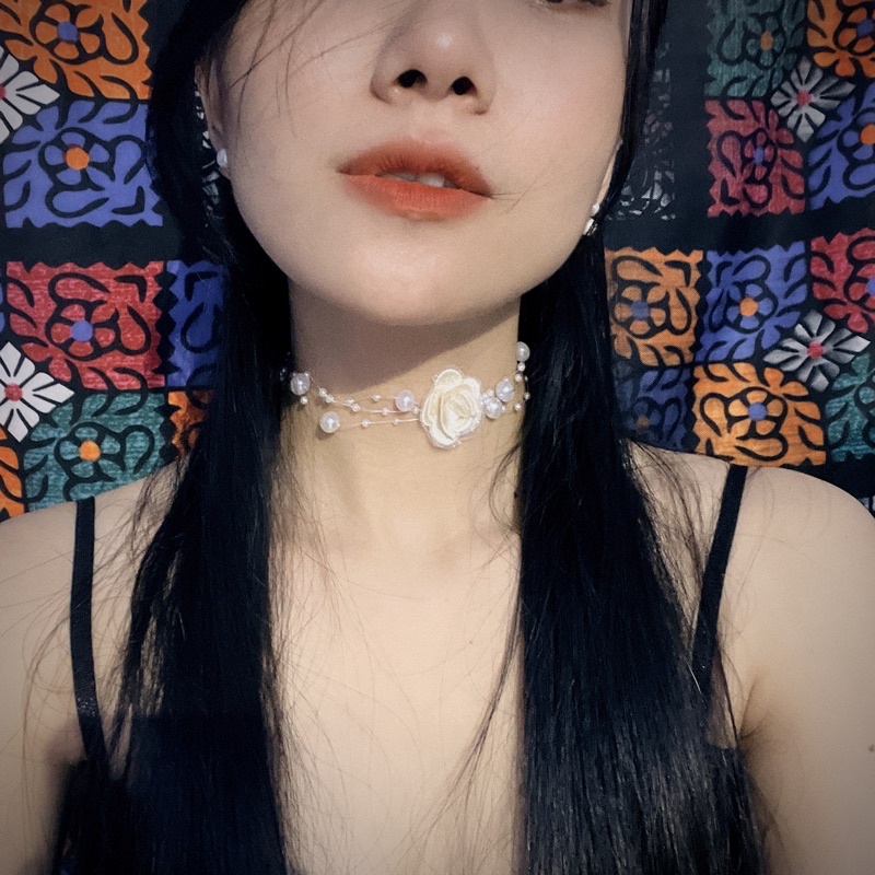 Choker ren cổ điển - Vòng cổ ren cổ điển - Khăn turban