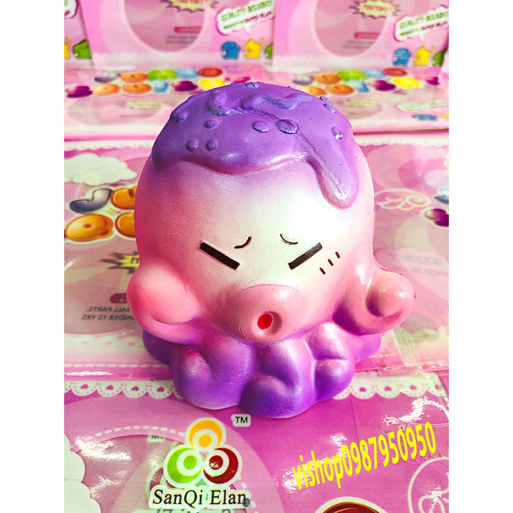 (rẻ vô đối) Squishy bạch tuộc mồm lỗ kèm bao bì chính hãng chậm tăng