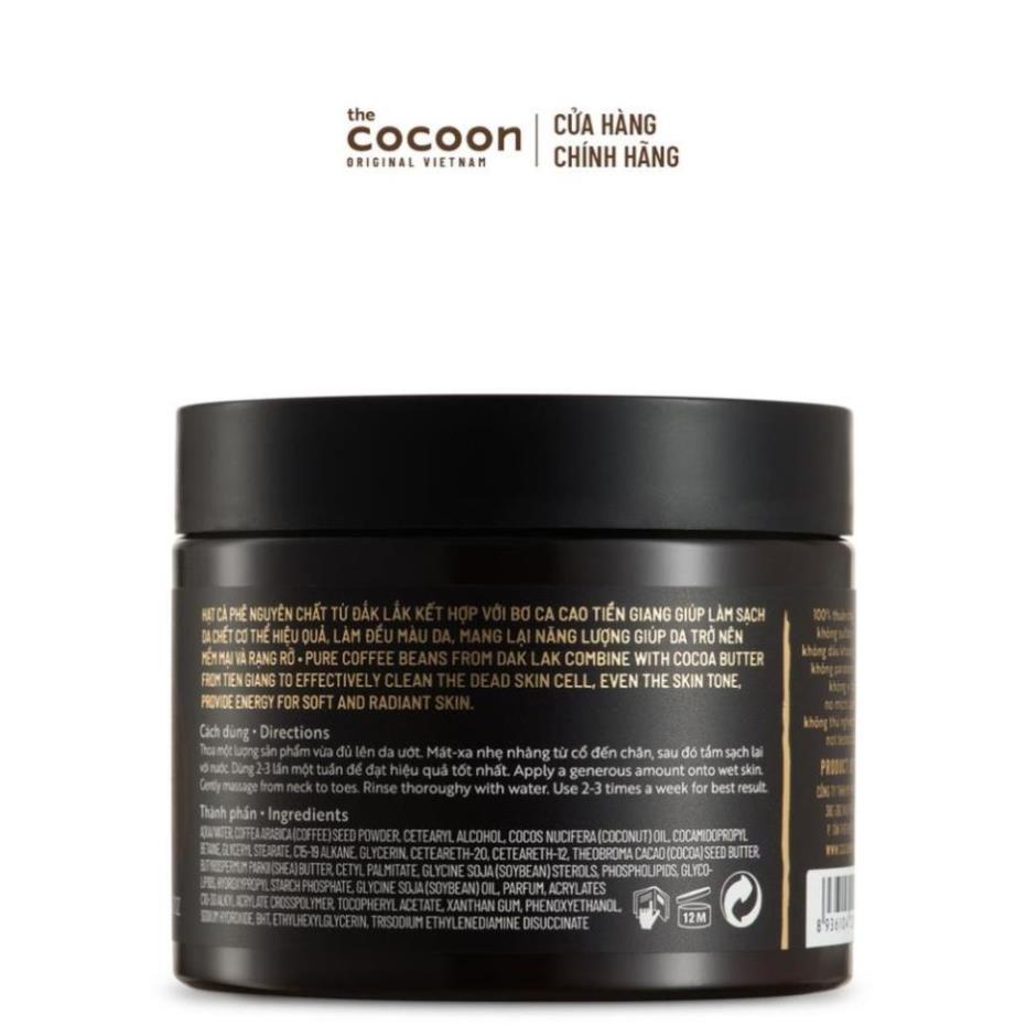 [HÀNG HOT] Tẩy da chết cơ thể cà phê Đắk Lắk Cocoon cho làn da mềm mại và rạng rỡ 200ml