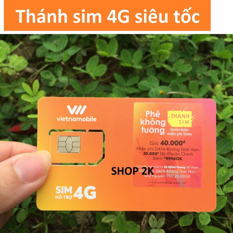 Thánh sim 4G Vietnamobile MỚI - Siêu thánh sim Free 120Gb/tháng