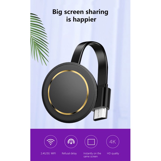 Máy Chiếu Không Dây Anycast Airplay Hdmi Google Cast Anycast G14 4k 5g Pk G2