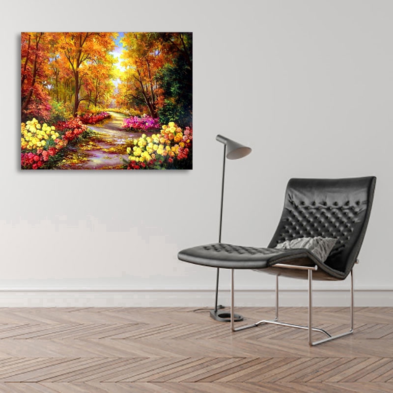 Bộ Tranh Sơn Dầu Tự Làm Hình Phong Cảnh Độc Đáo