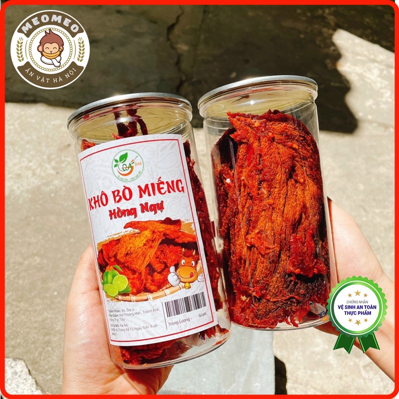 Khô bò miếng, thịt bò khô 300g loại ngon, bò khô miếng chuẩn vị MEOMEO đồ ăn vặt Hà Nội, tốt cho sức khỏe, ít béo | BigBuy360 - bigbuy360.vn