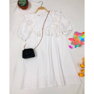 Đầm dáng Babydoll phối bèo