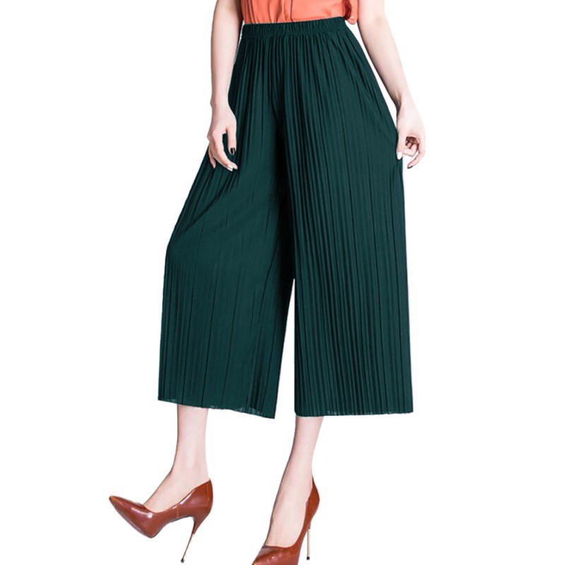 Rerela High Waist Wide leg Pleated Pants Ninth Pants Palazo Pants Trousers | BigBuy360 - bigbuy360.vn