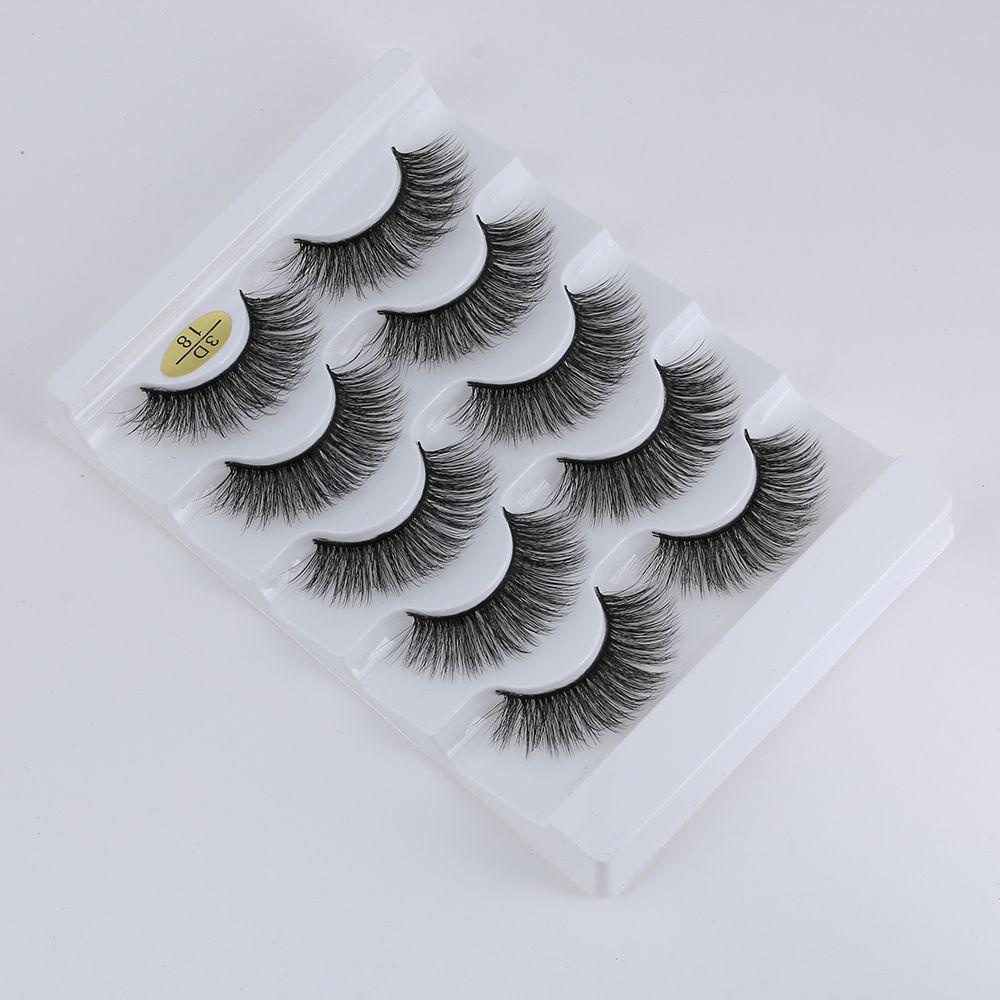 SOFTNESS Bộ 5 Cặp Lông Mi Giả Dài Tự Nhiên Nhiều Kiểu 3D SKONHED