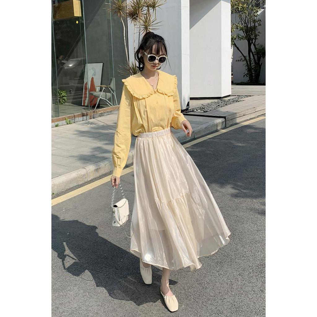 Chân Váy Voan Dài Lệch Tà Thời Trang Sành Điệu 62055