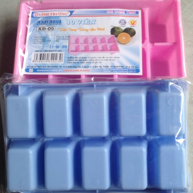 khay đá 10 viên nhựa vĩnh trường ( 1 cái )