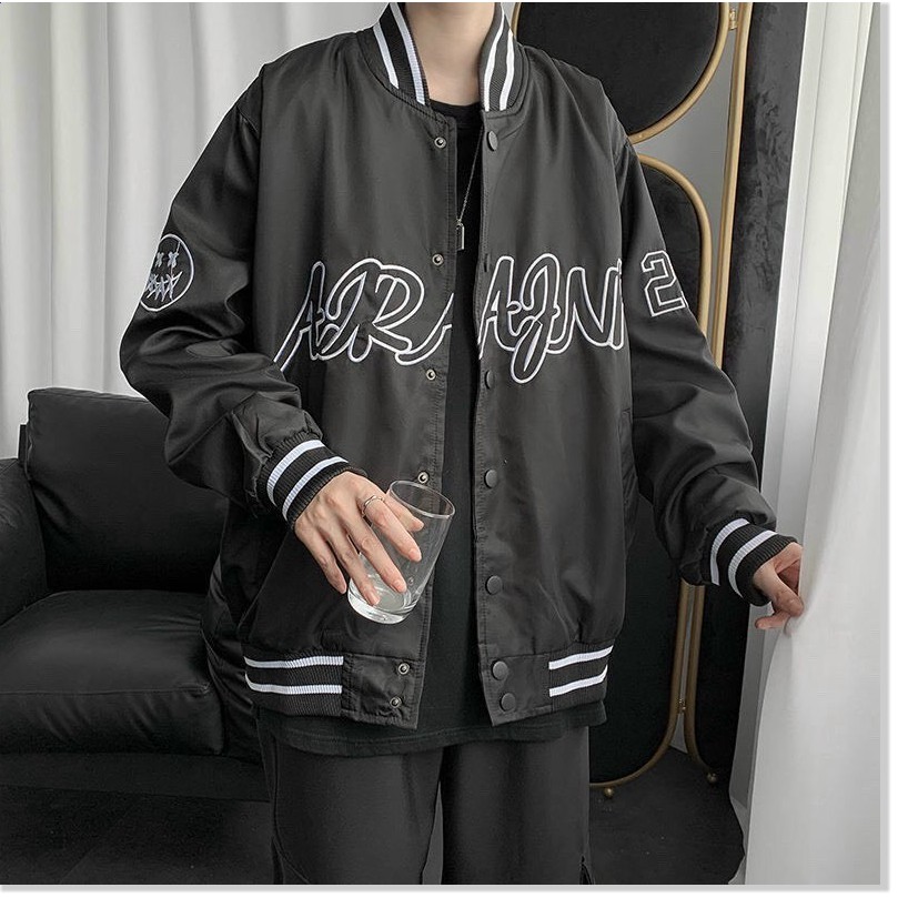 ( BIG SALE) ÁO KHOÁC BOMBER NAM NÚT BẤM IN CHỮ PHÍA TRƯỚC, CHẤT DÙ 2 LỚP, MẶC CHỐNG NẮNG, ĐI CHƠI, ĐI HỌC, LÊN FORM NHƯ | BigBuy360 - bigbuy360.vn