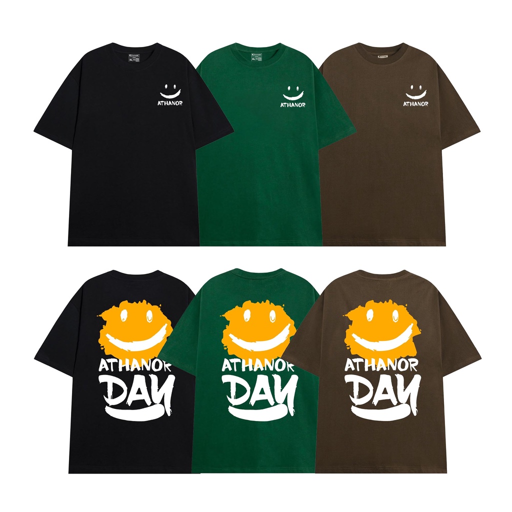 Áo oversize nam ATHANOR form rộng tay lỡ chất cotton 100% mẫu DAY