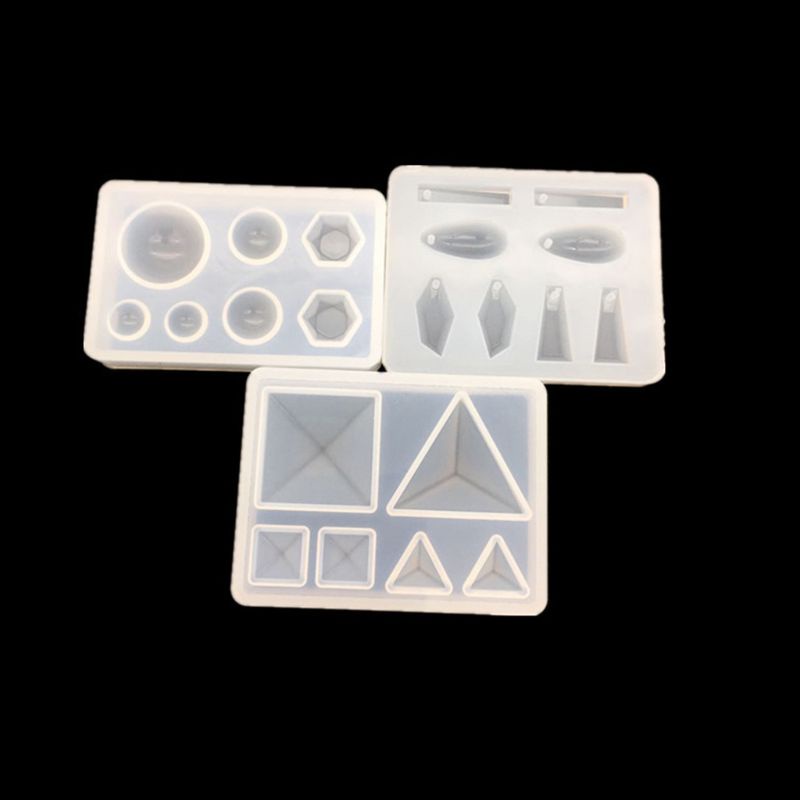 [Hàng mới về] 4 Khuôn silicon dùng làm trang sức hình kim tự tháp