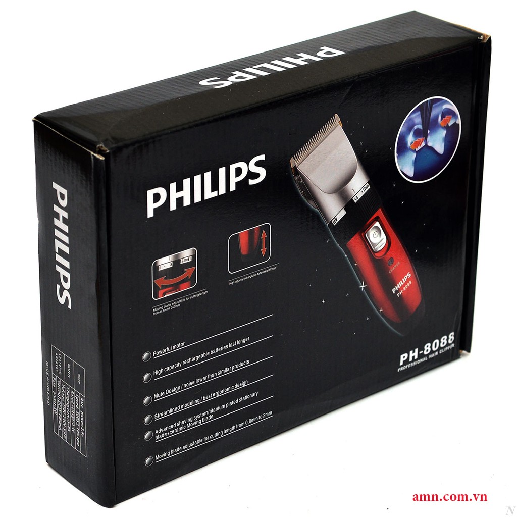 Tông Đơ Cắt Tóc Philips PH-8088 / Tăng Đơ Cắt Tóc Người Lớn - Trẻ Em tặng kèm pin