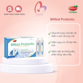 Hộp Bifikid Probiotic Men Euvorit Bacillus Hỗ Trợ Cải Thiện Hệ Vi Sinh Đường Ruột 20 Ống - TP095