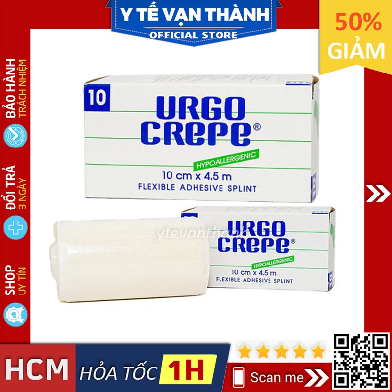 ✅ Băng Keo Cuộn Y Tế Thun Co Giãn: Urgo Crepe Dán sườn trong chấn thương, sau phẫu thuật  -VT0155