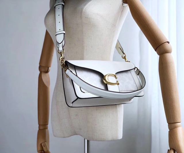 🆘RẺ NHẤT SHOPEE🆘 TÚI COACH TABBY CANVAS TRẮNG