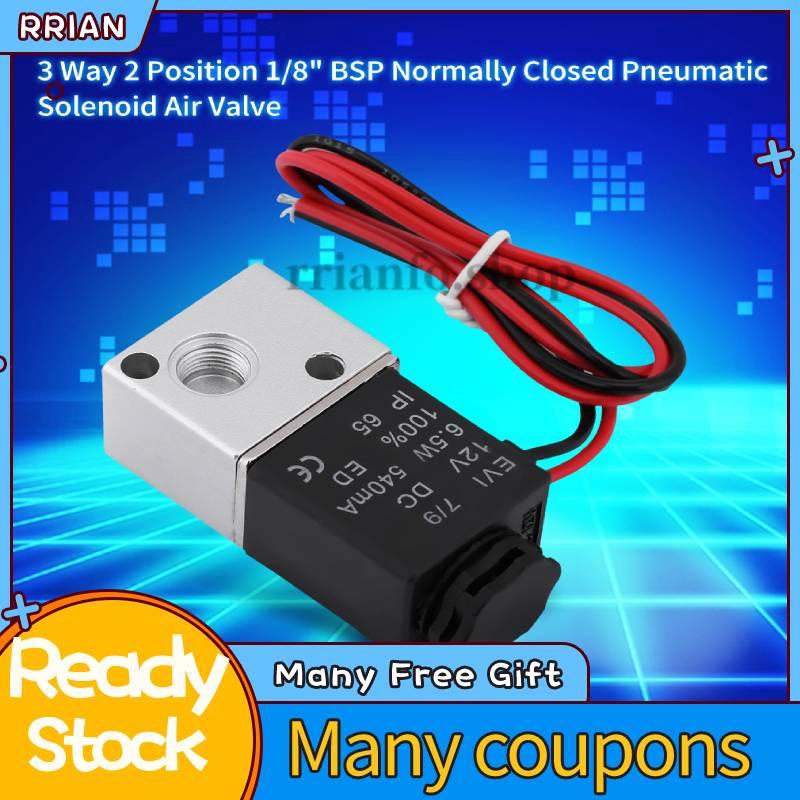 Van Khí Nén Điện Từ 3V1 - 06 Dc 12V/24V 3 Hướng 2 Chiều 1/8"" Bsp
