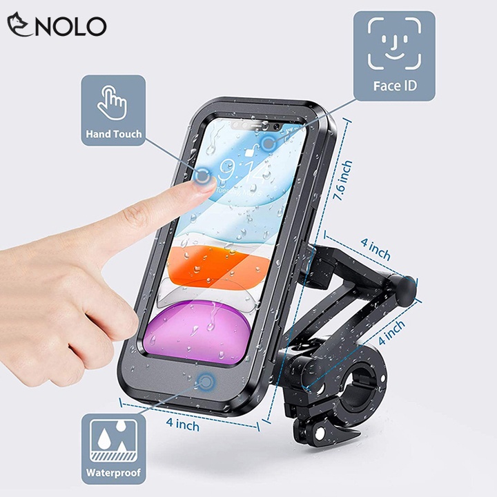 Đế Kẹp Hít Điện Thoại Model BM14 Gắn Ghi Đông Tay Lái Xe Đạp Xe Moto Xe Máy Chất Liệu Nhựa ABS Chống Nước IP65