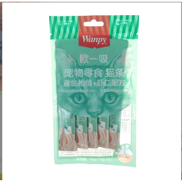 [HCM] Thanh súp thưởng Wanpy Happy 100 trộn với cung cấp dinh dưỡng và tăng trọng lượng cho mèo 5 bịch x14g